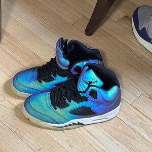 Air Jordan High-Top Sneakers oil grey retro 5’s